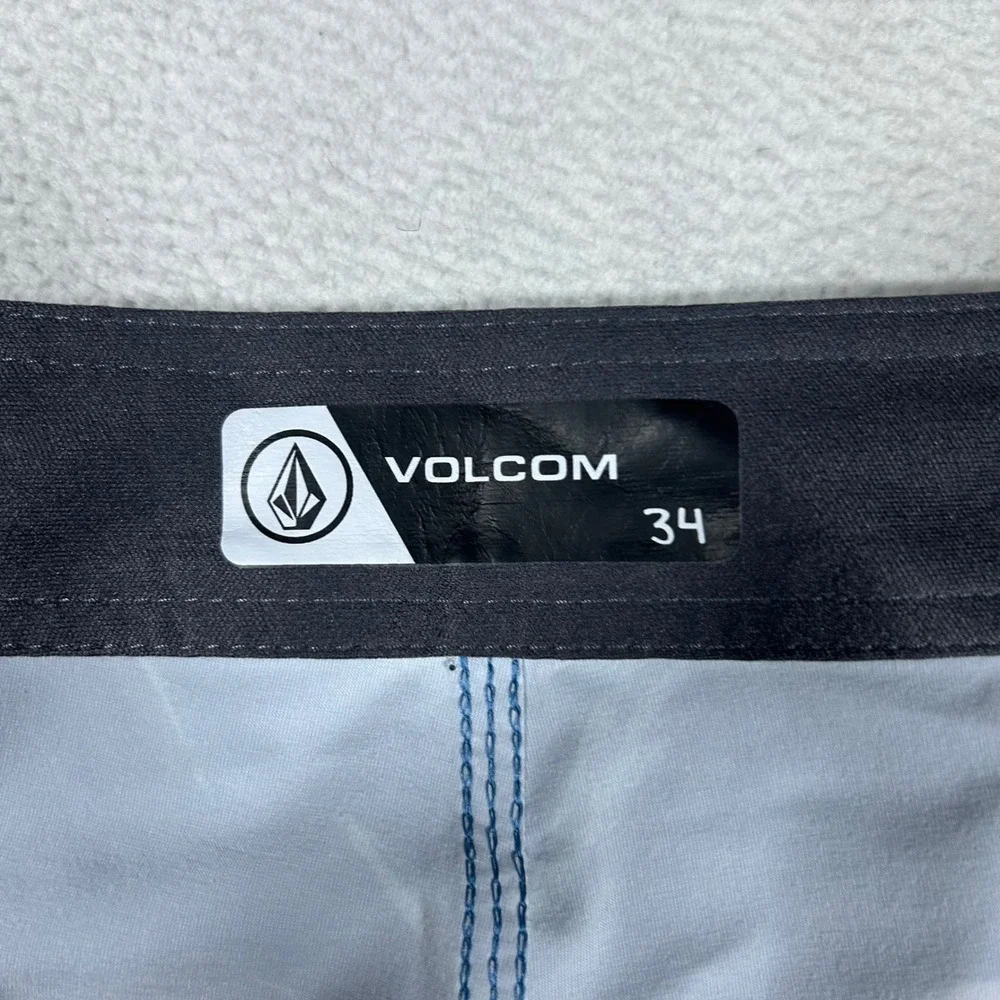Volcom Manic Boardshorts Mens 34 Teal Floral Tropical Print A0802100